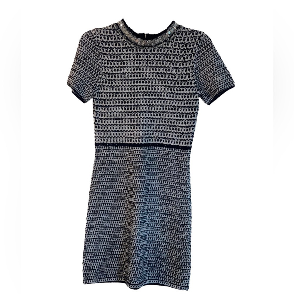 Tory Burch Embellished Tweed dress. Size medium GUC - Picture 5 of 11